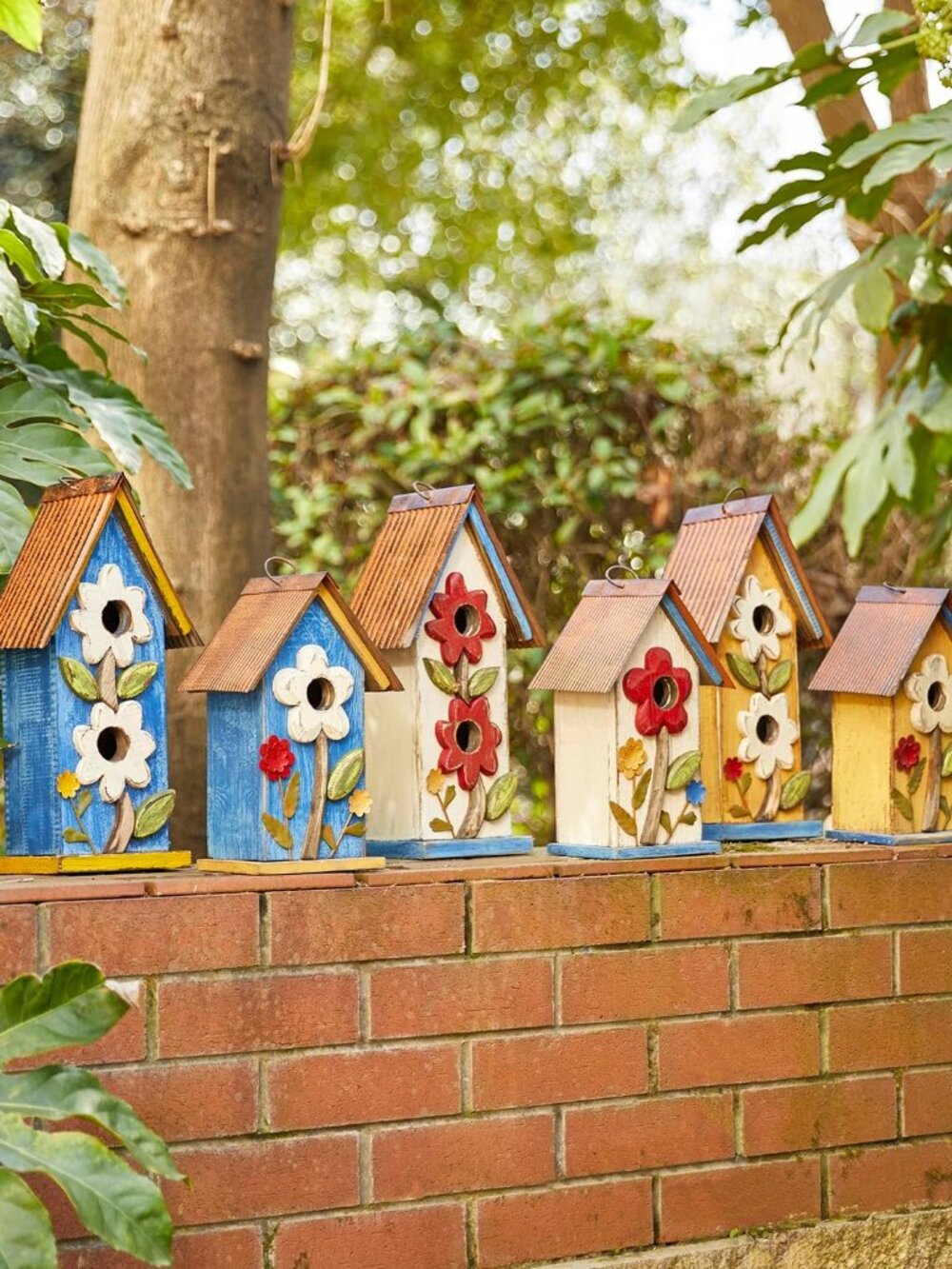 Bird Houses for Outside, 10.2" H Hanging Bird House for Outdoor Patio Garden Dec - Picture 8 of 9